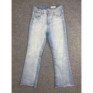 AG Jeans Womens 26 Light Wash Farrah Boot Crop High Rise Raw Hem Bootcut